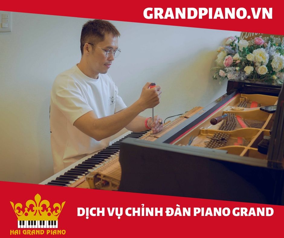 CHỈNH DÂY ĐÀN PIANO YAMAHA C7 | NS PIANO TUẤN MẠNH 