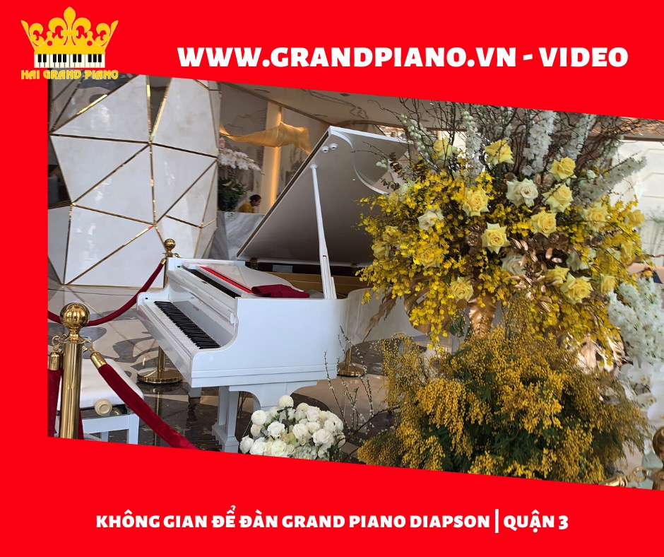 Clip Đàn Grand Piano Diapason 183 White | Khách Sạn 